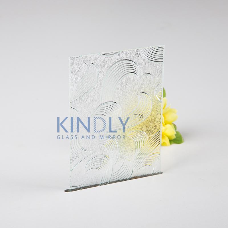 Clear May Flower Patterned Glass